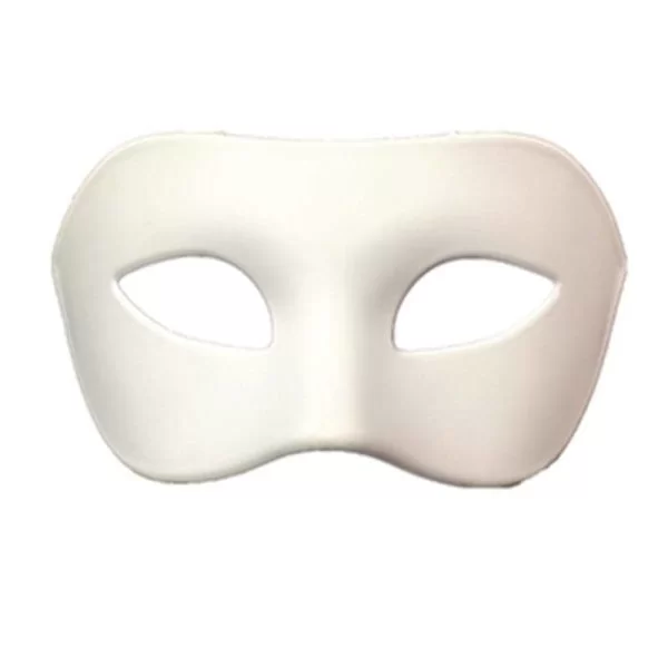 Masque Vénitien Halloween Pour Homme - Blanc Avec Strass - Masque De Mascarade En Alliage Léger - Pour Fêtes Et Carnavals